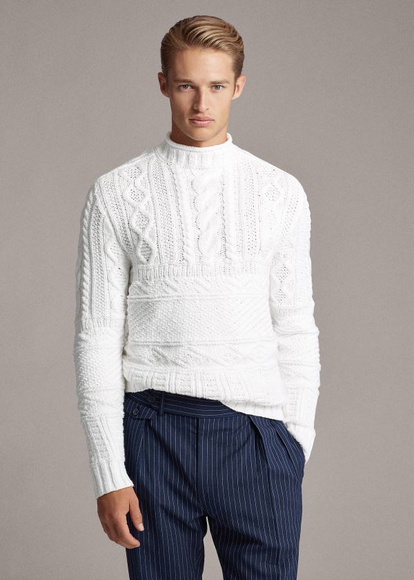 Suéter Ralph Lauren Hand-Knit Algodão-Blend Homem 20793-QAMO